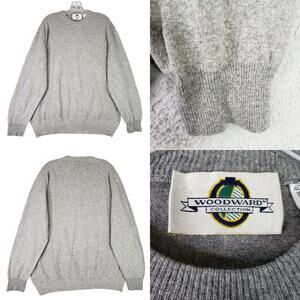 Vintage Woodward Men’s Cashmere Long Sleeve Pullover Sweater Size XL Gray